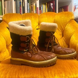 Tory Burch snowboots, lined with sheepskin, 9.5